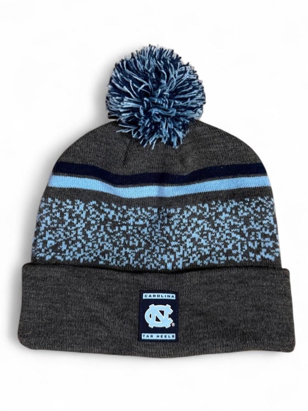 Top of the World Carolina Tar Heels Gray and Light Blue Pom Beanie